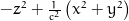 - z^{2} + \frac{1}{c^{2}} \left(x^{2} + y^{2}\right)