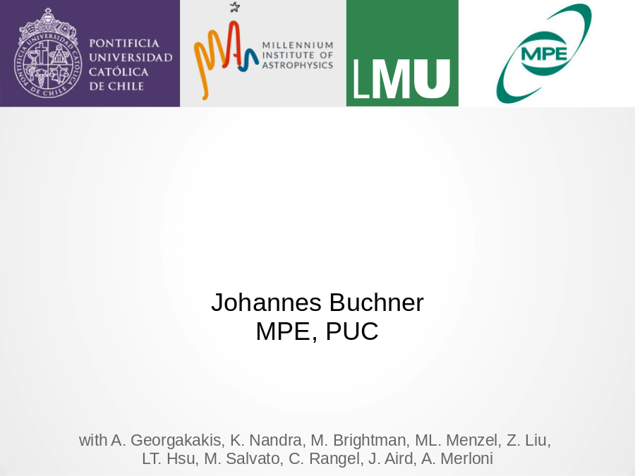 Johannes Buchner
MPE, PUC
with A. Georgakakis, K. Nandra, M. Brightman, ML. Menzel, Z. Liu, 
LT. Hsu, M. Salvato, C. Rangel, J. Aird, A. Merloni