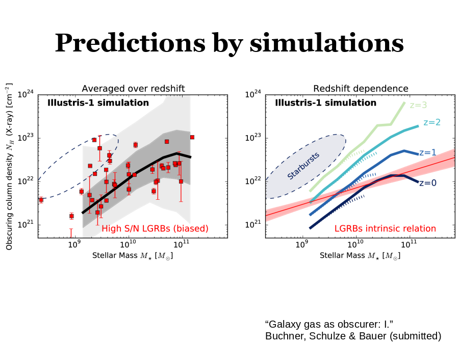 Predictions by simulations
“Galaxy gas as obscurer: I.”
Buchner, Schulze & Bauer (submitted)
