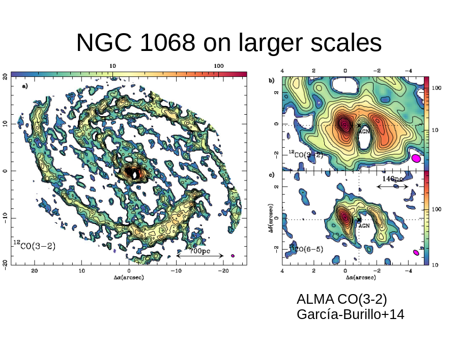 NGC 1068 on larger scales
ALMA CO(3-2)
García-Burillo+14