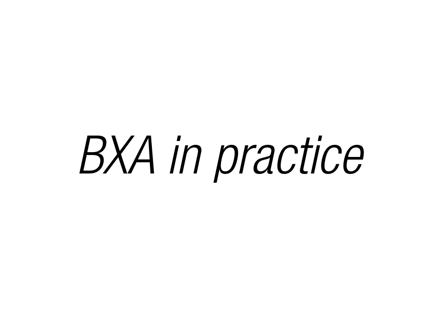 BXA in practice