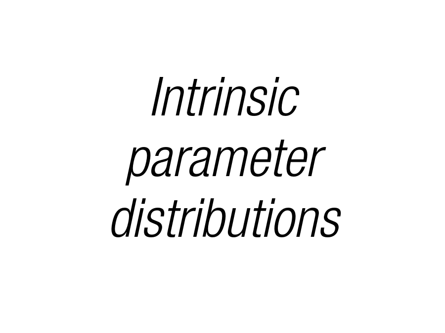 Intrinsic
parameter distributions