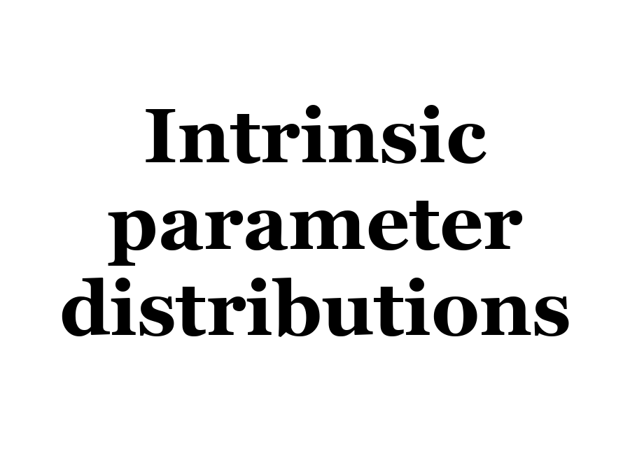 Intrinsic
parameter distributions