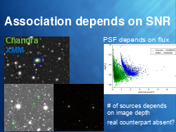 Conclusions
Knowing correct counterpart for X-ray sources is crucial for galaxy-AGN co-evolution, BH physics and stellar evolution studies
NWAY is a better way!
‣ algorithm based on Bayesian statistics
‣ can process simultaneously N catalogues
‣ not limited to use of magnitude
‣ can ingest any kind of prior (ideally entire SED)